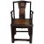 Chinese Hand-Carved Yumu Wood Armchair With Painted Scenes For Sale