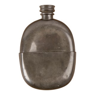 1930s Metal Military Flask For Sale