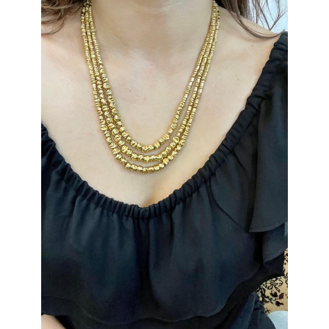 132 Gm 18 Karat Yellow Gold Designer Orlando-Orlandini Necklace For Sale - Image 13 of 18