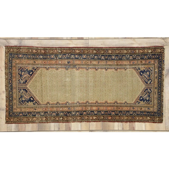 Textile Antique Persian Malayer Runner - 03'03 X 06'04 For Sale - Image 7 of 9