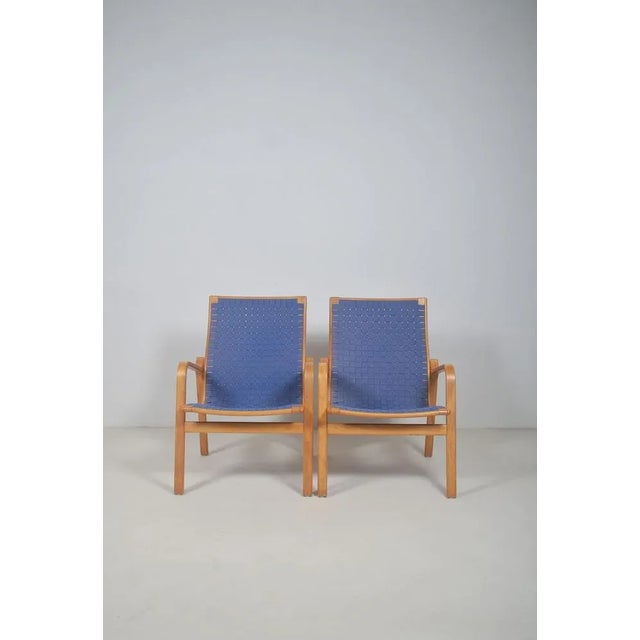 Wood Set of Danish Armchairs attributed to Finn Østergaard for Twig Furniture, 1970s For Sale - Image 7 of 12