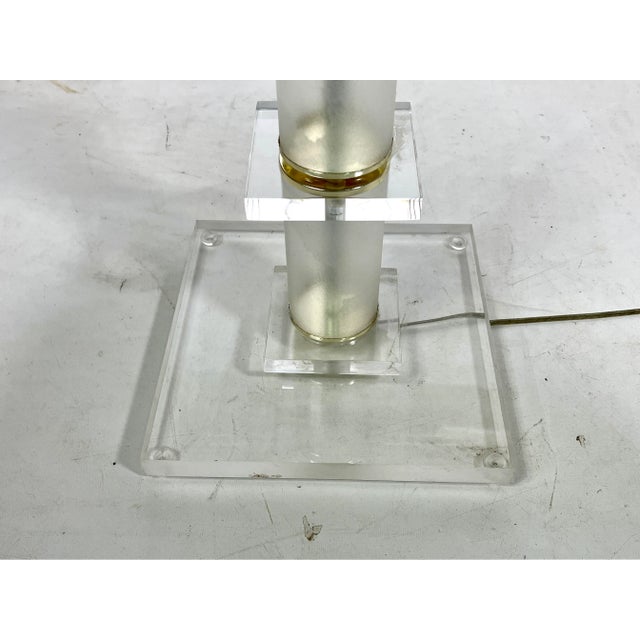 Postmodern Stacked Lucite Floor Lamp For Sale - Image 9 of 12