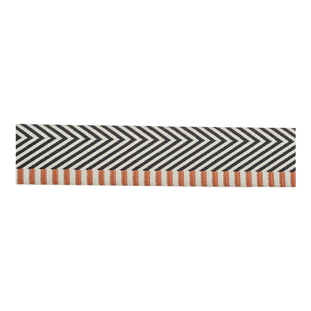 Sample - Schumacher Chevron Twill Tape in Black For Sale