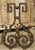 1940s Pair of Decorative French 1940s Wrought Iron and Tole Fireplace Chenets For Sale - Image 5 of 18