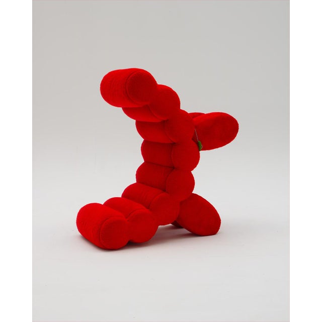 Textile Postmodern Velvet Armchair, 1990s For Sale - Image 7 of 10