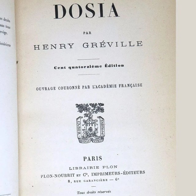 Late 19th Century Dosia by Henry Greville (Alice Durand) French Leather Bound Book For Sale - Image 9 of 10