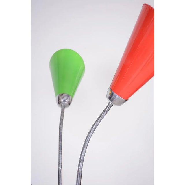 1950s Mid-Century Chrome-Plated Steel Floor Lamp attributed to Napako, 1950s For Sale - Image 5 of 9