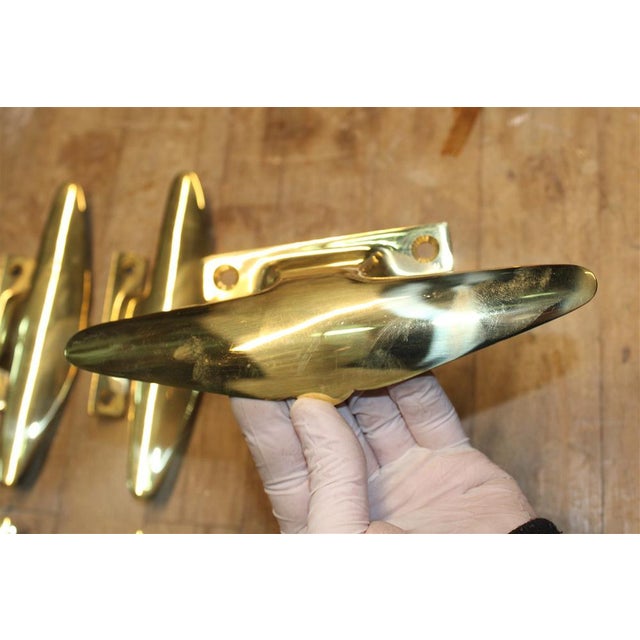 Mid-Century Italian Handles in Brass, 1950s, Set of 2 For Sale - Image 12 of 14