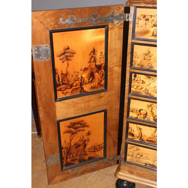 18th Century Swiss Walnut Cabinet with 17 Drawers For Sale - Image 15 of 18