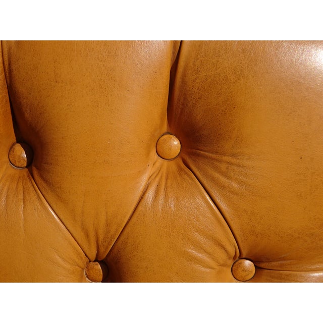 Wood Armchairs in Wood and Upholstered Leather, 1970s, Set of 2 For Sale - Image 7 of 18