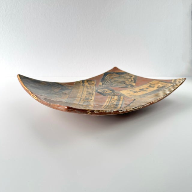 Copper French Trompe L'œil Vide-Poche Catchall Ceramic Tray For Sale - Image 8 of 12