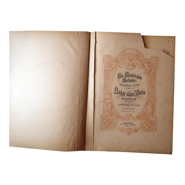Melodic Elegance: Antique German Sheet Music Book - Early 20th Century For Sale
