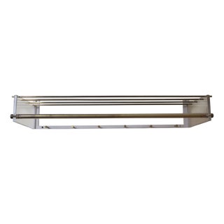 Wall Coat Rack in Acrylic Glass and Brass from Vereinigte Werkstätten München, 1960s For Sale