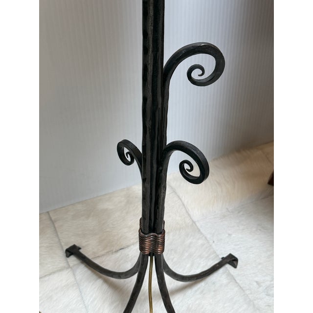 Fritz Scholder Handmade Copper + Iron Floor Lamp For Sale - Image 9 of 12