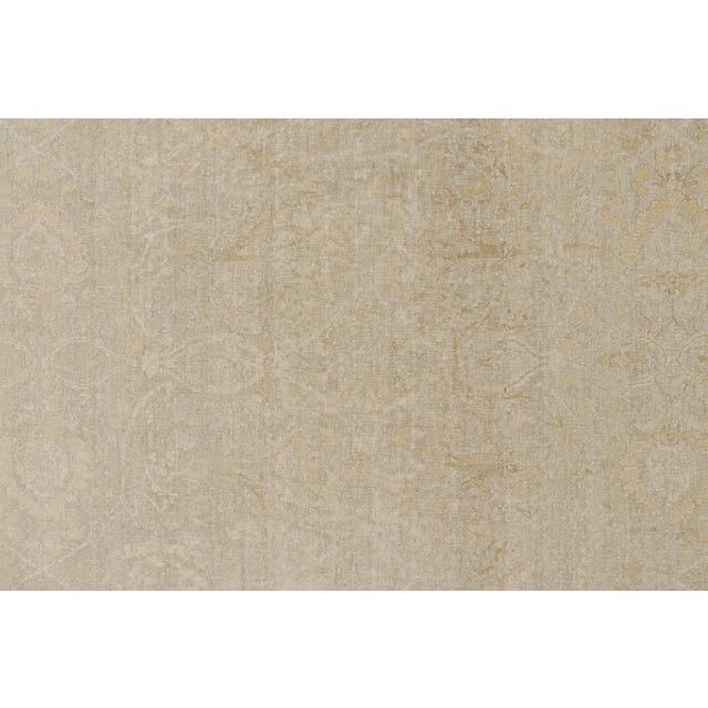 Textile Oversized Rug & Kilim’s Oushak Style Rug in Gray and Beige With Floral Patterns For Sale - Image 7 of 8