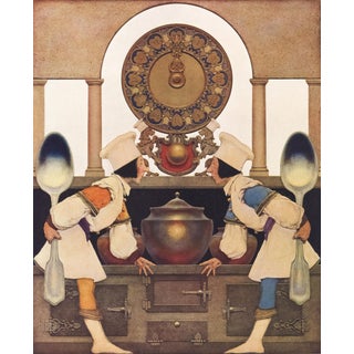 1925 Maxfield Parrish Lithograph "Two Pastry Cooks" For Sale