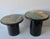 Paper 1980s Milano Memphis Style Circular Black Lacquered Painted Mushroom Nesting Side Tables - A Pair For Sale - Image 7 of 17