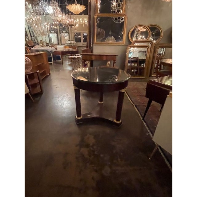 Brown 19th C. French Empire Mahogany Center Table For Sale - Image 8 of 8