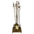 This antique Neoclassical fireplace tool set, dating to approximately 1920, is crafted entirely from brass. The set...
