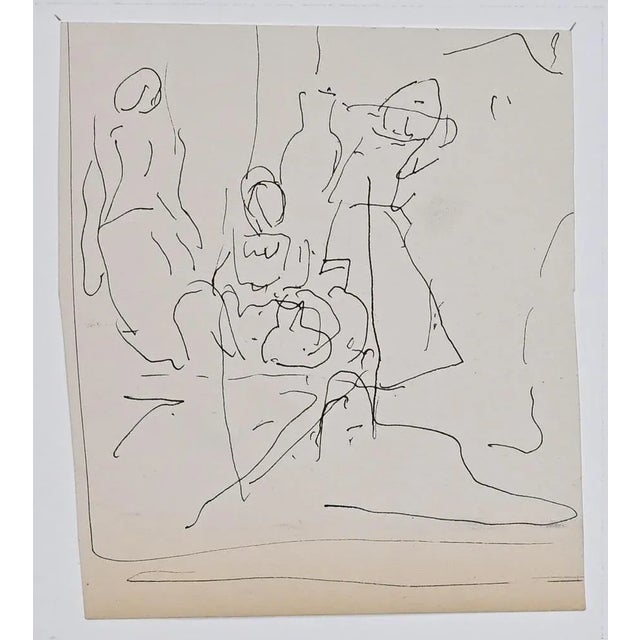 Charles Dufresne, Figures, Original Drawing, Early 20th-Century For Sale - Image 3 of 3
