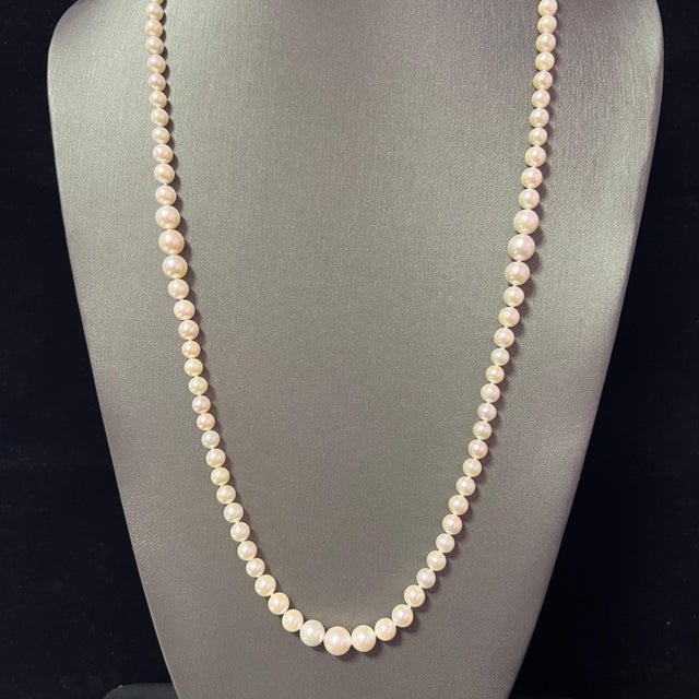 Akoya Pearl Necklace 28.5" 14k Gold 8.50 mm Certified For Sale In New York - Image 6 of 12