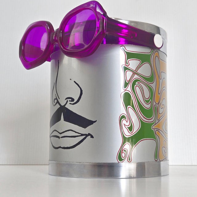 Vintage Psychedelic Pop Groovy Ice Bucket by Peter Max, 1970s For Sale - Image 11 of 13