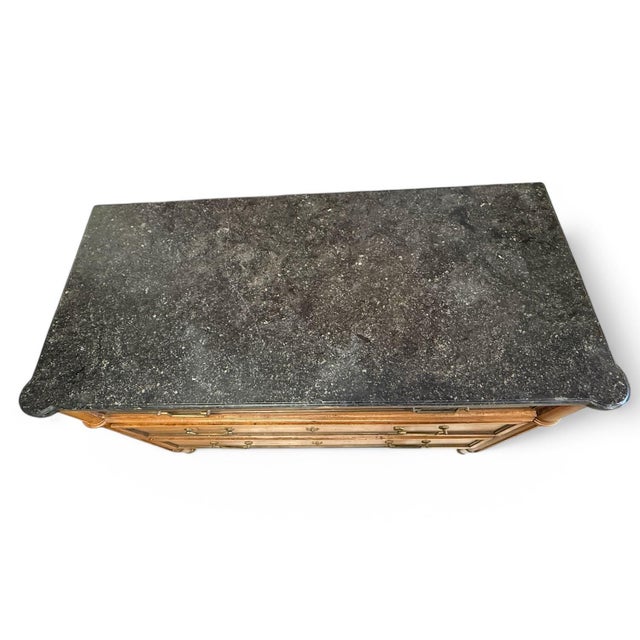 Early 19th Century Antique French Directoire Dresser With Black Marble Top For Sale - Image 5 of 12