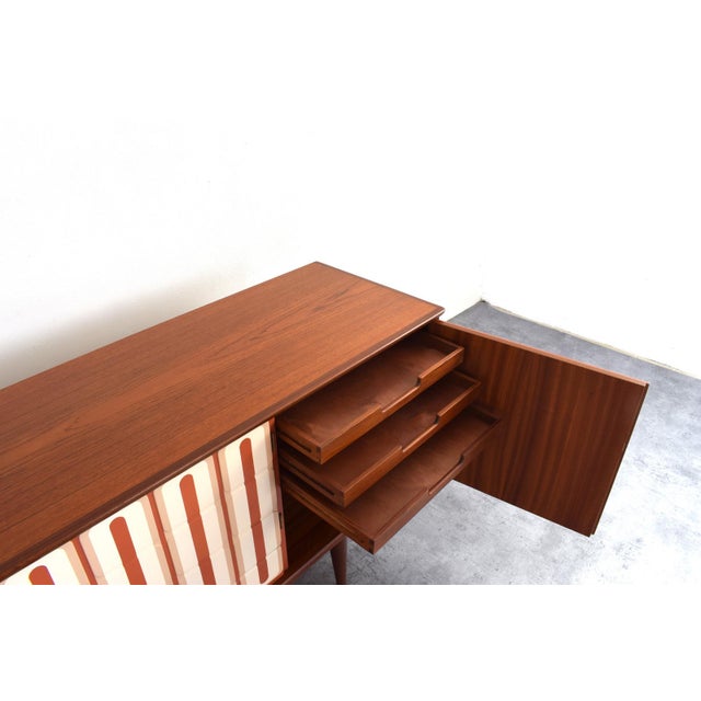 Mid-Century Modern Hand-Painted Teak Sideboard, 1960s For Sale - Image 13 of 17