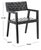Transitional Cire Leather Dining Chair - Black For Sale - Image 3 of 9