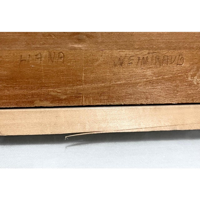 William Weintraub, Large Israeli Expressionist Orientalist Oil Painting Draped Child Kibbutz Art, 1965 For Sale In Miami - Image 6 of 8