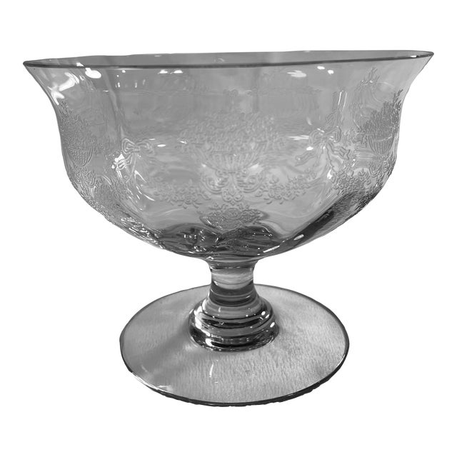 Antique Etched Crystal Candy Dish Chairish
