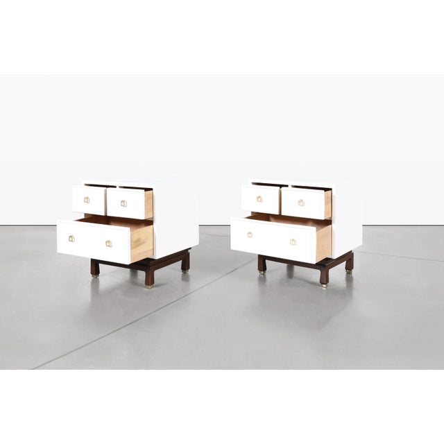1950s Mid-Century Asian Modern Lacquer Nightstands by American of Martinsville, 1950s For Sale - Image 5 of 13