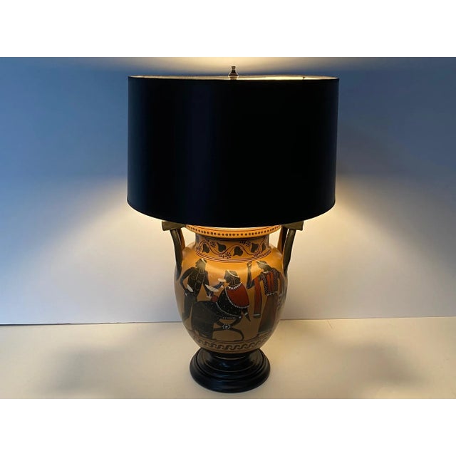 1960s Classical Style Greek Vase Lamp For Sale - Image 5 of 11