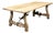 Italian 19th Century Bleached Oak Farm Table with Baroque Style Carved Base For Sale