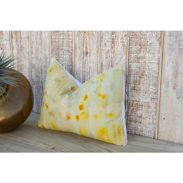 Puhor Tie Dyed Organic Silk Lumbar Pillow For Sale - Image 4 of 11
