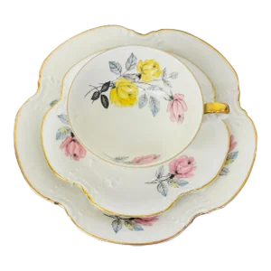 Vintage Johann Seltmann Vohenstrauss Porcelain Tea Set- 3 Pieces
