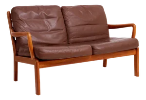 Leather Couch by Larsen Olson & Son., 1960s