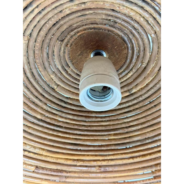 Beige Mid-Century Italian Bamboo Pendant, 1960s For Sale - Image 8 of 9