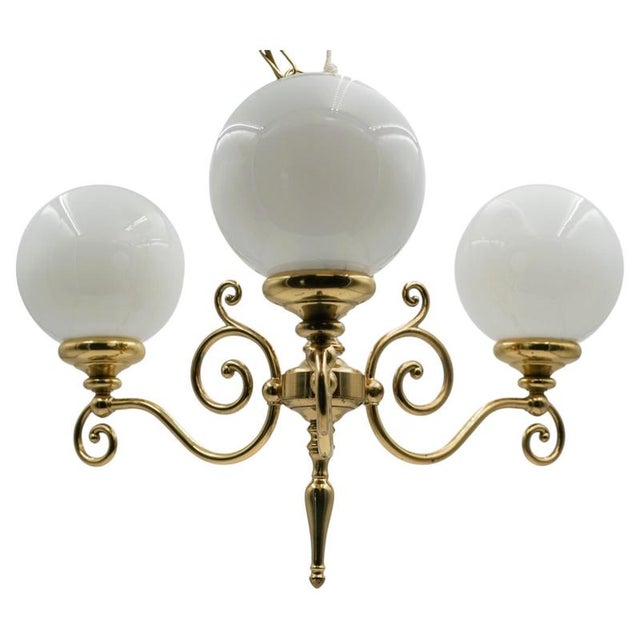 Vintage Art Deco Style Ceiling Chandelier For Sale - Image 9 of 9