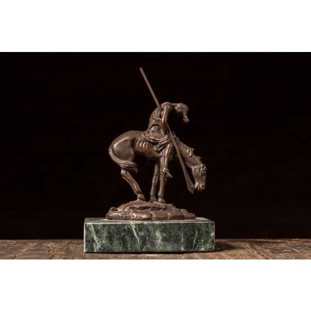 Mid 20th Century End of the Trail | Cast Metal Statuette by James E. Fraser For Sale - Image 4 of 6