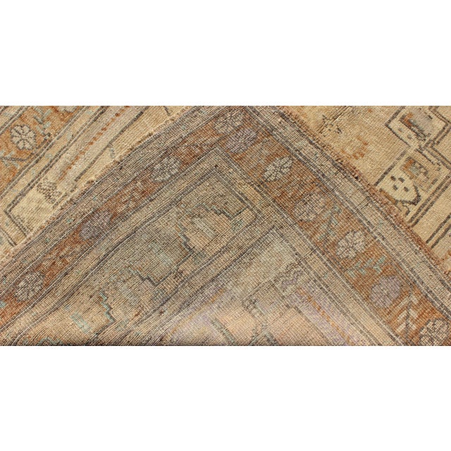 Vintage Turkish Oushak Rug With Medallion Design in Camel, Taupe, Green & Brown 3'7 X 5'10 For Sale In Atlanta - Image 6 of 6
