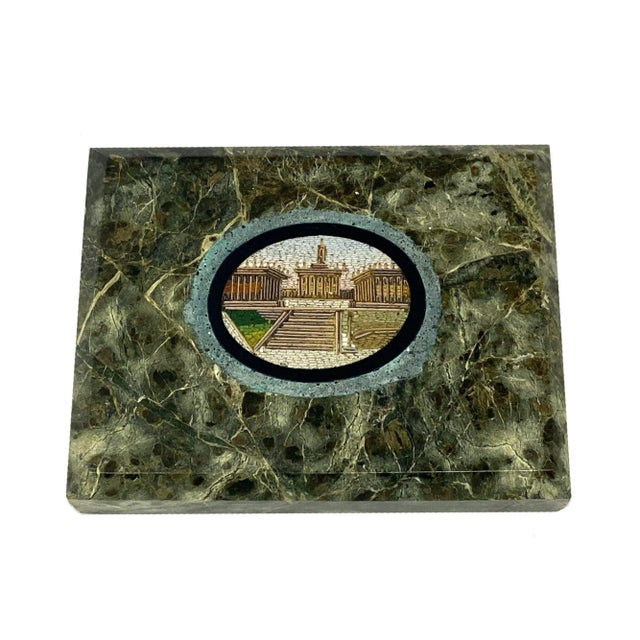 Late 19th Century 19th Century Roman Architectural Micro Mosaic Paper Weight For Sale - Image 5 of 5