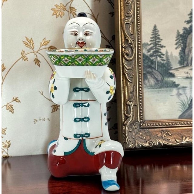 Herend Chinese Mandarin Kneeling Man Salt Bearer 6.5-Inch (#5652c Vintage 1970s) For Sale - Image 18 of 18