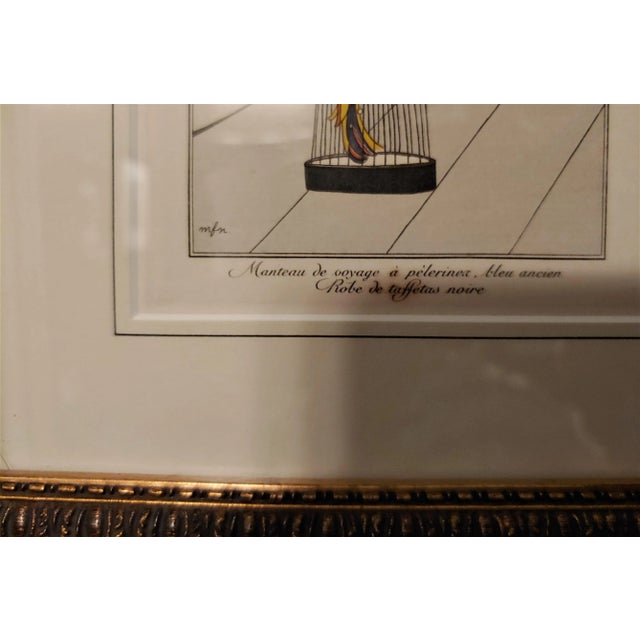 Antique French Belle Epoque Style Figurative Engravings, Framed - Set of 3 For Sale - Image 9 of 13