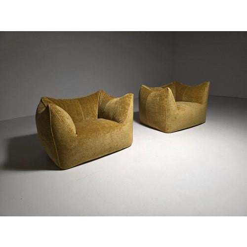 Early edition pair of le bambole lounge chairs designed by mario bellini for c&b italia, italy, circa 1970s. These iconic...