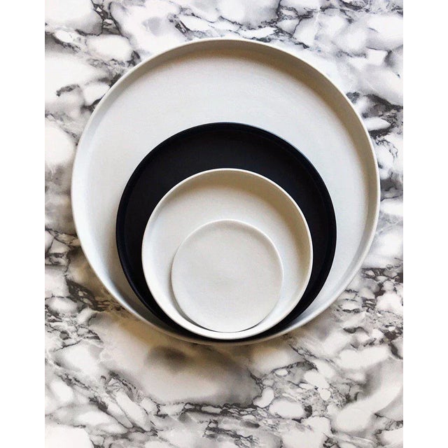 Contemporary Casa Cubista Matte Tableware - Plates, Small, Black For Sale - Image 3 of 9