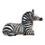 Vintage Italian Glazed Ceramic Zebra For Sale