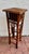 Wood Vintage Tortoiseshell Rattan Plant Stand Side End Table With Drawer For Sale - Image 7 of 8
