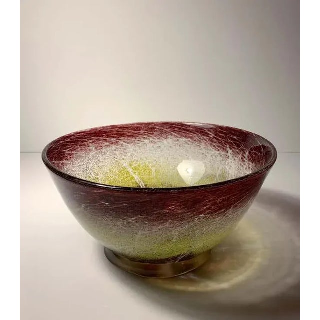 Early 20th Century WMF "Ikora" Art Glass Centerpiece Bowl by Karl Wiedmann For Sale - Image 5 of 7