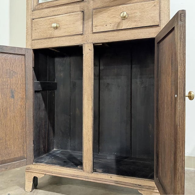 19th Century Rustic Country French Stripped Pine Vitrine For Sale - Image 13 of 18